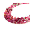 Exclusive necklace &quot;Pink Nymph&quot; Agate facet, 3 rows