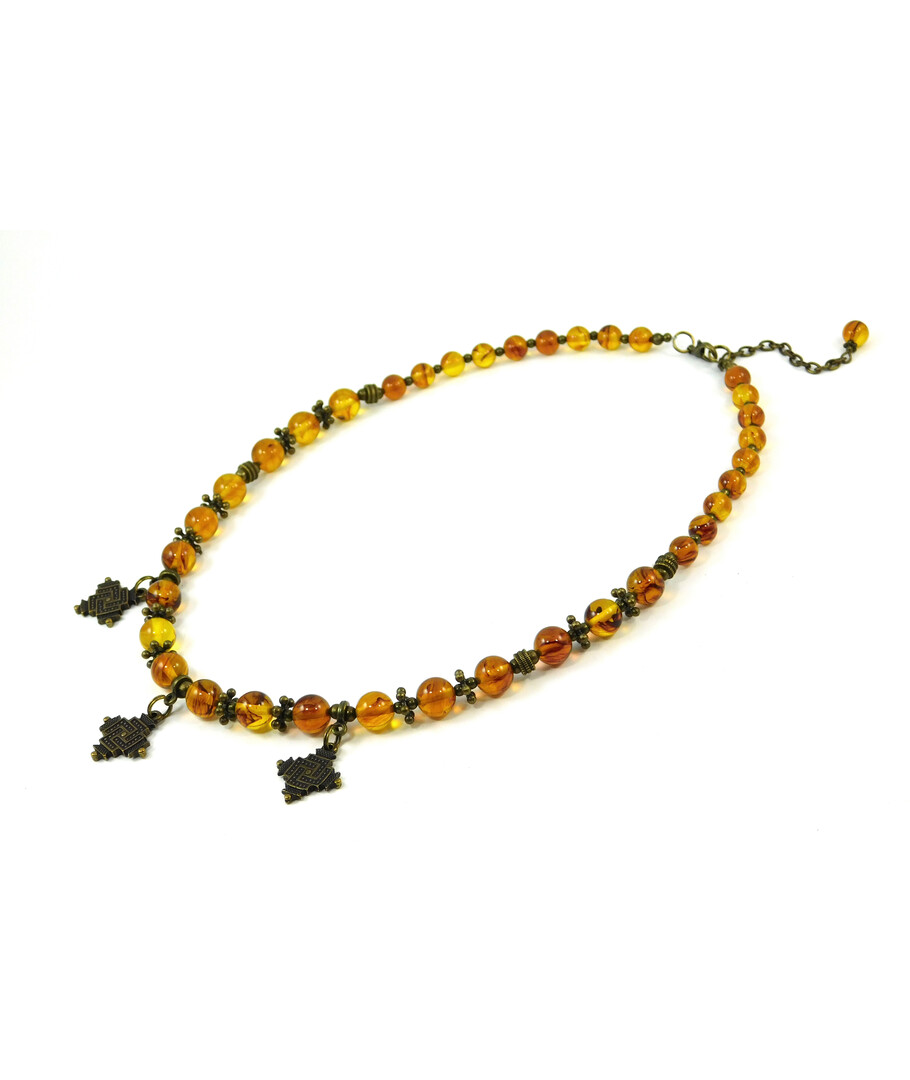 Exclusive necklace "Landa" Amber resin