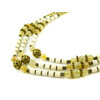 Exclusive necklace &quot;Rizas&quot; Citrine, Coral white roundel, barrel, tube, 3 rows