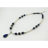 Exclusive necklace &quot;Eliza&quot; Pearls, lapis lazuli