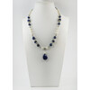 Exclusive necklace &quot;Eliza&quot; Pearls, lapis lazuli