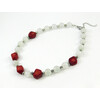 Exclusive necklace &quot;Steam&quot; Cat&#039;s eye, Coral tail