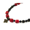 Exclusive necklace &quot;Coral Zgarda&quot; coral, agate, rondel