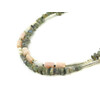 Exclusive necklace &quot;Elena&quot; Opal barrel, Pearls, rondel, Labrador crumb, 2 rows