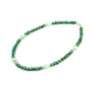 Exclusive necklace &quot;Niana&quot; Green pearls, Angelite, silver