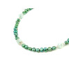 Exclusive necklace &quot;Niana&quot; Green pearls, Angelite, silver