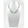 Exclusive necklace &quot;Niana&quot; Green pearls, Angelite, silver