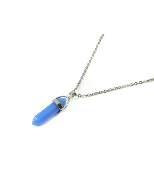 Pendant Quartz blue crystal