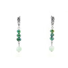 Exclusive earrings &quot;Niana&quot; Green pearls, Angelite