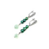 Exclusive earrings &quot;Niana&quot; Green pearls, Angelite