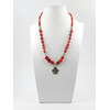 Exclusive necklace &quot;Lydia&quot; coral, coin, tube