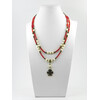 Exclusive necklace &quot;Meredith&quot; Coral puck, barrel, branch, 2 rows