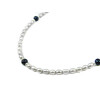 Exclusive necklace &quot;Niana&quot; Pearls gray rice, black