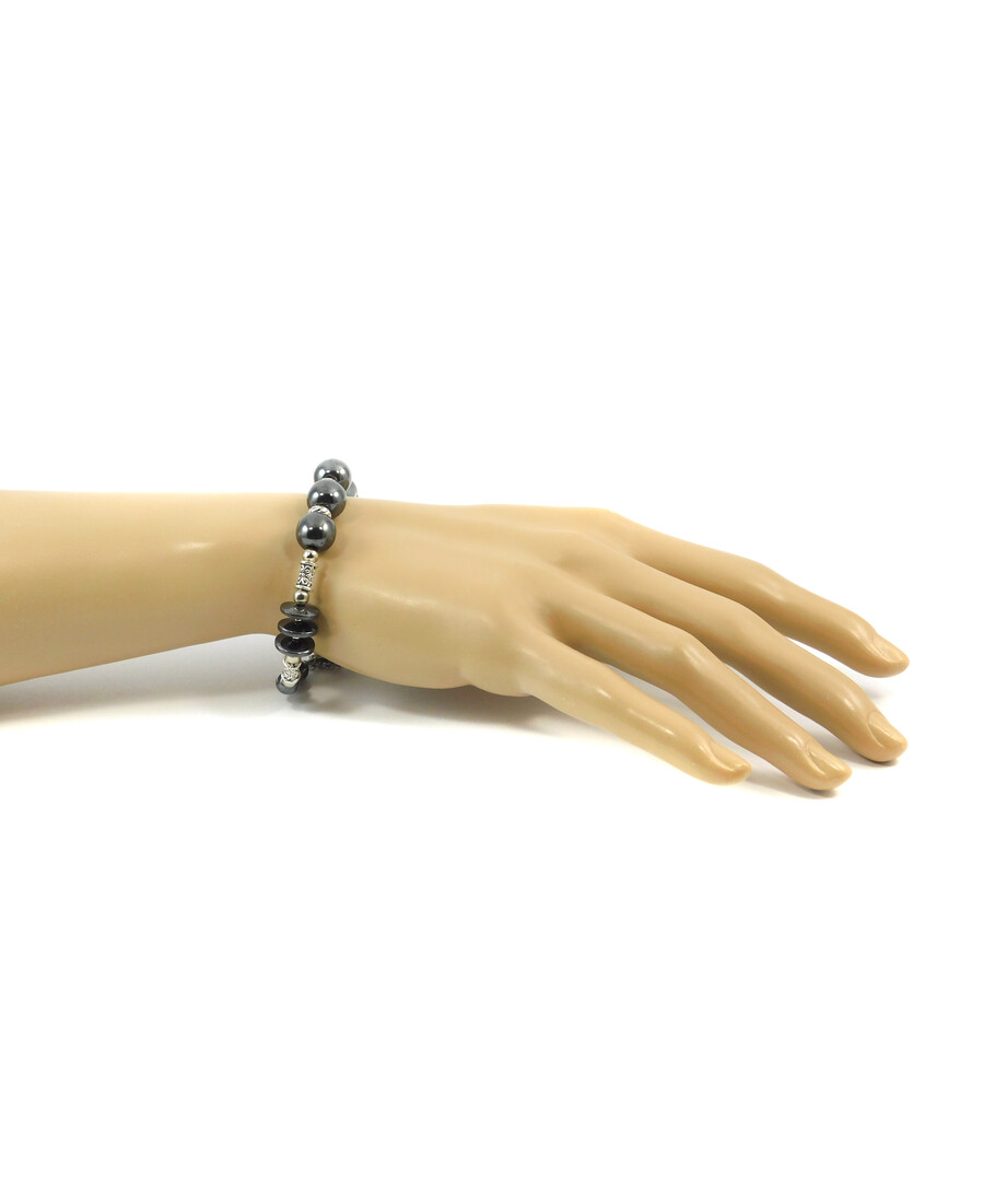 Exclusive bracelet "Gretta" Hematite, washer