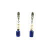 Exclusive earrings &quot;Frida&quot; Pearls, Sodalite barrel