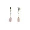 Exclusive earrings &quot;Frida&quot; Rice pearls, Kunzite barrel