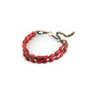 Exclusive bracelet &quot;Anna-Maria&quot; Coral rice, rondel, 3 rows