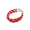 Exclusive bracelet &quot;Coral dowry&quot; Coral tail, 3 rows