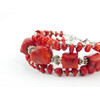 Exclusive bracelet &quot;Ksenia&quot; Coral galtovka, 3 rows