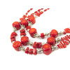 Exclusive necklace &quot;Ruzenda&quot; coral, rice, sticks, 3 rows