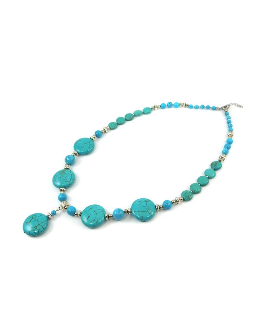 Exclusive necklace "Verda" Turquoise, coin