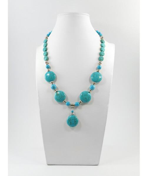 Exclusive necklace "Verda" Turquoise, coin