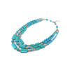 Exclusive necklace &quot;Viki&quot; Turquoise, rectangle, 3 rows