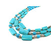 Exclusive necklace &quot;Viki&quot; Turquoise, rectangle, 3 rows