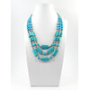 Exclusive necklace &quot;Viki&quot; Turquoise, rectangle, 3 rows