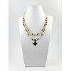 Exclusive necklace &quot;Katryana&quot; White coral, rondel, drop, 2 rows