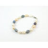 Exclusive bracelet &quot;Waltz of Pearls&quot; Colored pearls, silver