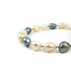 Exclusive bracelet &quot;Waltz of Pearls&quot; Colored pearls, silver