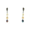 Exclusive earrings &quot;Waltz of Pearls&quot; Colored pearls, silver