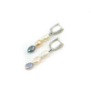 Exclusive earrings &quot;Waltz of Pearls&quot; Colored pearls, silver