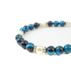 Exclusive bracelet &quot;Aurika&quot; Cat&#039;s eye blue, Pearls