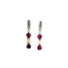 Exclusive earrings &quot;Aurika&quot; Cat&#039;s eye pink, Pearls