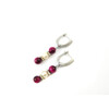 Exclusive earrings &quot;Aurika&quot; Cat&#039;s eye pink, Pearls