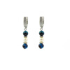 Exclusive earrings &quot;Aurika&quot; Cat&#039;s eye blue, Pearls