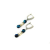 Exclusive earrings &quot;Aurika&quot; Cat&#039;s eye blue, Pearls