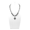 Exclusive necklace &quot;Miya&quot; Hematite cube, rondel, barrel faces