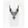 Exclusive necklace &quot;Gretta&quot; Hematite, puck, 3 rows