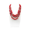 Exclusive necklace &quot;Fagra&quot; Coral press, rondel, 3 rows