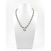 Exclusive necklace &quot;Rosalie&quot; Aventurine green face, Pearls rondel