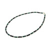 Exclusive necklace &quot;Duet&quot; Malachite, Tourmaline facet, silver