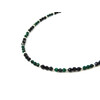 Exclusive necklace &quot;Duet&quot; Malachite, Tourmaline facet, silver