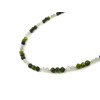 Exclusive necklace &quot;Duet&quot; Labrador, faceted Jadeite, silver