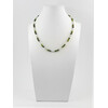 Exclusive necklace &quot;Duet&quot; Labrador, faceted Jadeite, silver