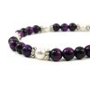 Exclusive bracelet &quot;Aurika&quot; Cat&#039;s eye purple, Pearls