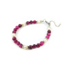 Exclusive bracelet &quot;Aurika&quot; Cat&#039;s eye pink, Pearls