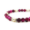 Exclusive bracelet &quot;Aurika&quot; Cat&#039;s eye pink, Pearls